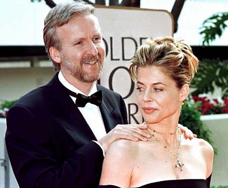 James Cameron and Linda Hamilton.